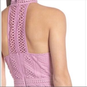 Chelsea28 Lace Crop sleeveless halter neck Jumpsuit